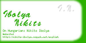 ibolya nikits business card